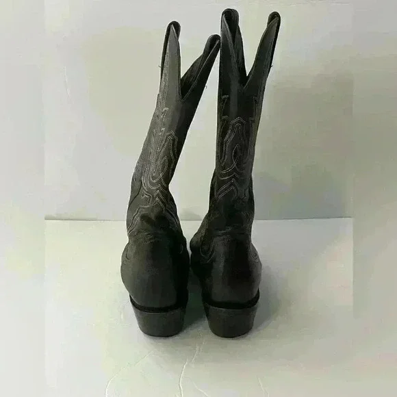 Charlie 1 Horse Mad Dog Calf Cowboy Boots Chocolate Brown Size 7.5 - Picture 5 of 11